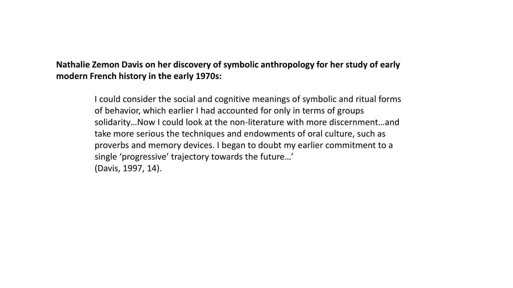 nathalie zemon davis on her discovery of symbolic