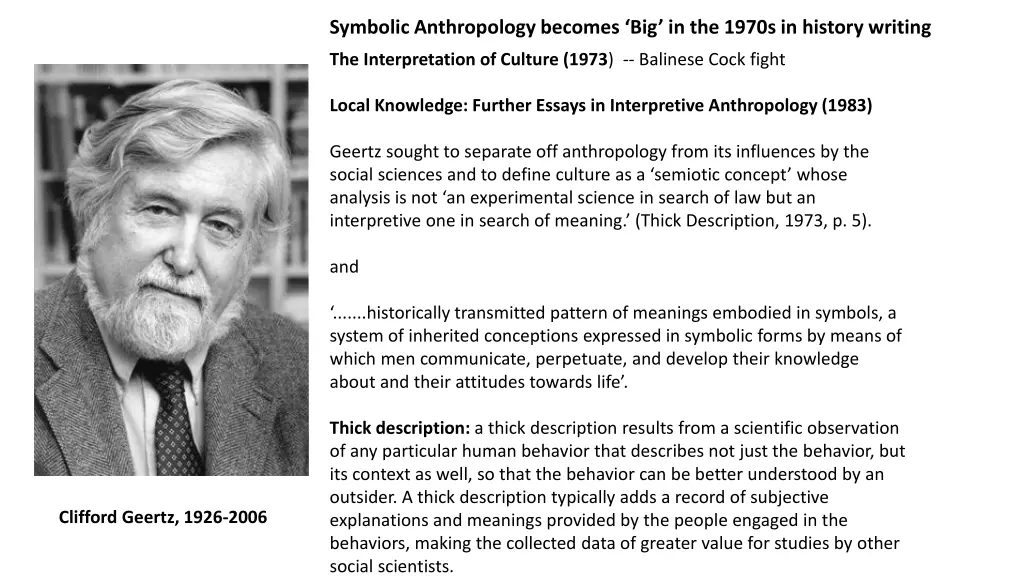 symbolic anthropology becomes big in the 1970s