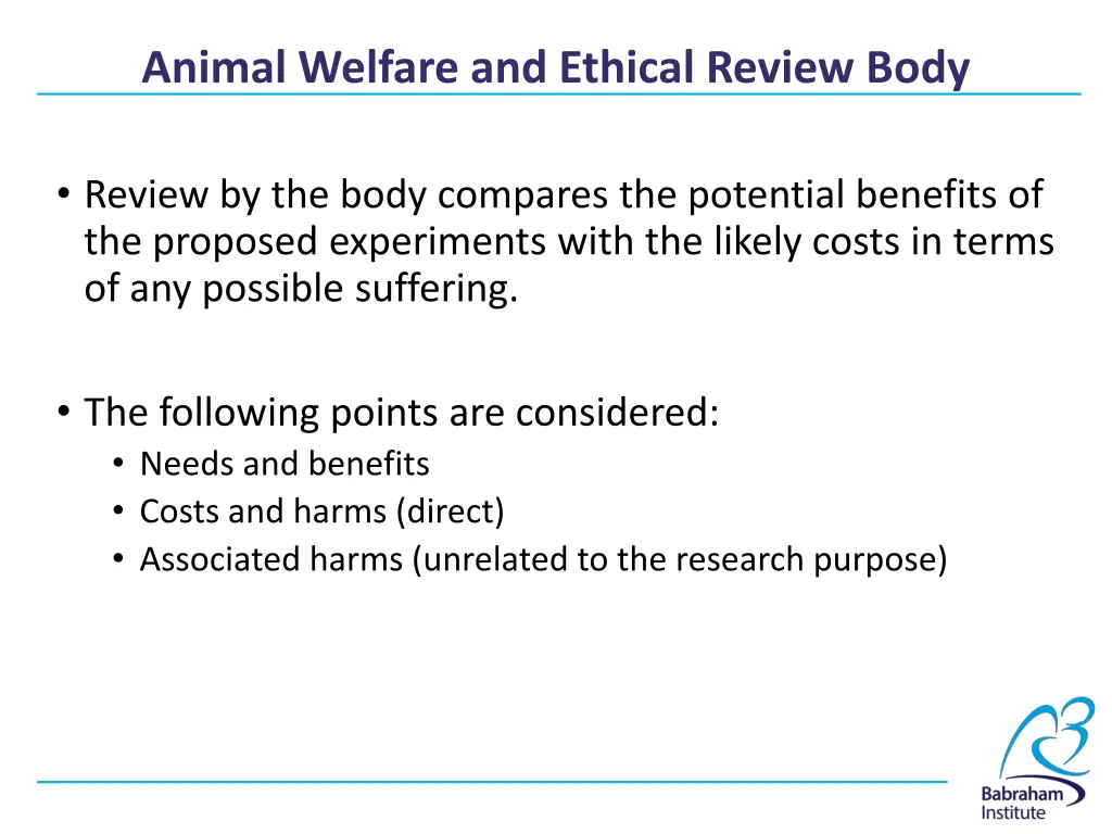 animal welfare and ethical review body 1