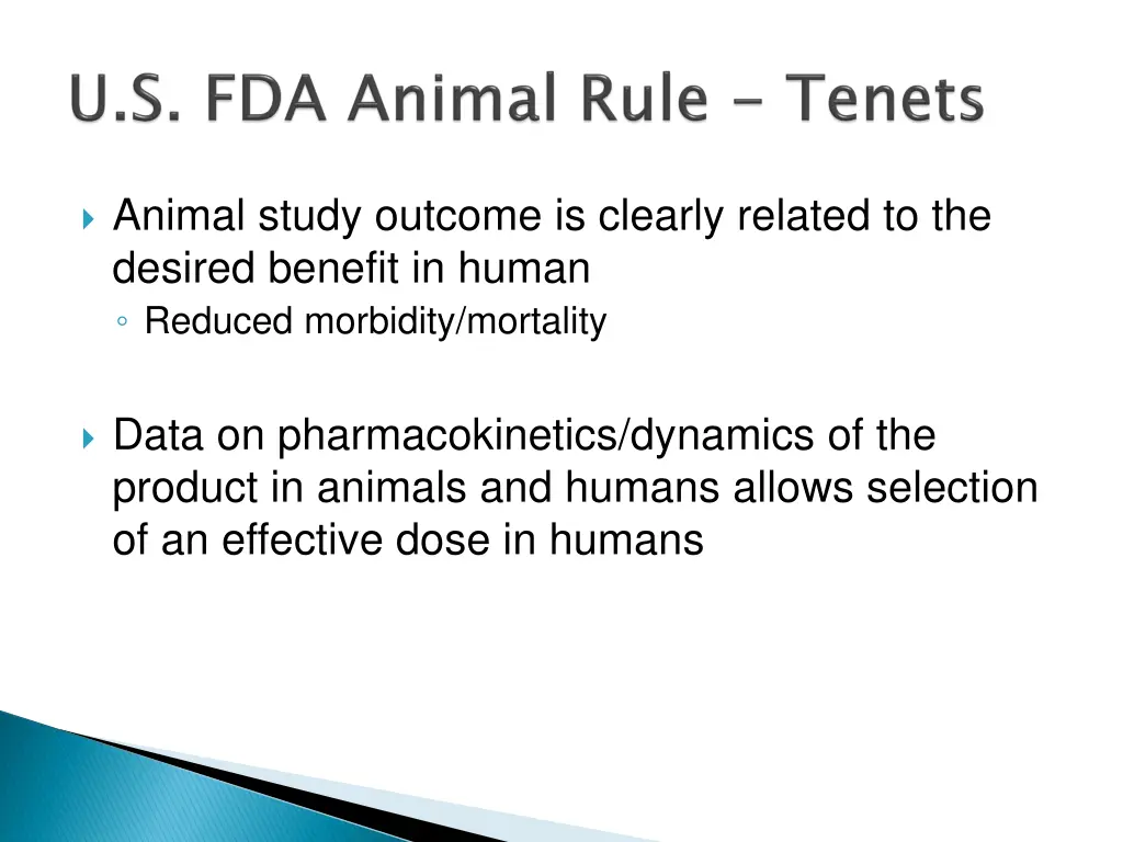 animal study outcome is clearly related