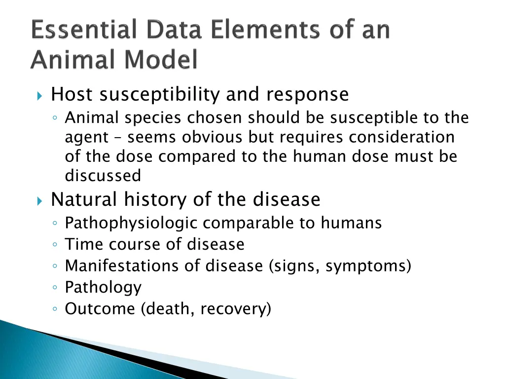 host susceptibility and response animal species