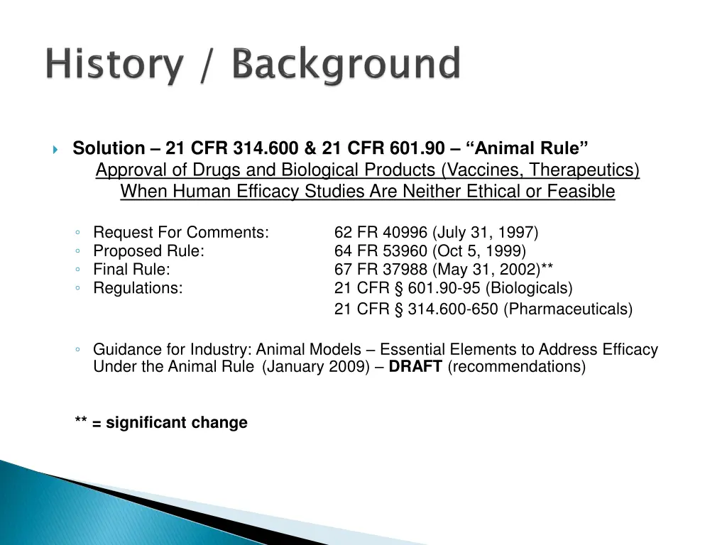 solution 21 cfr 314 600 21 cfr 601 90 animal rule