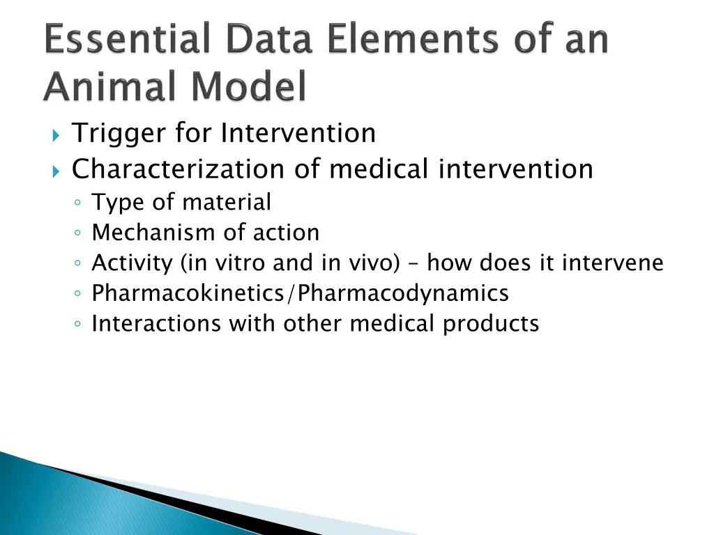 trigger for intervention characterization