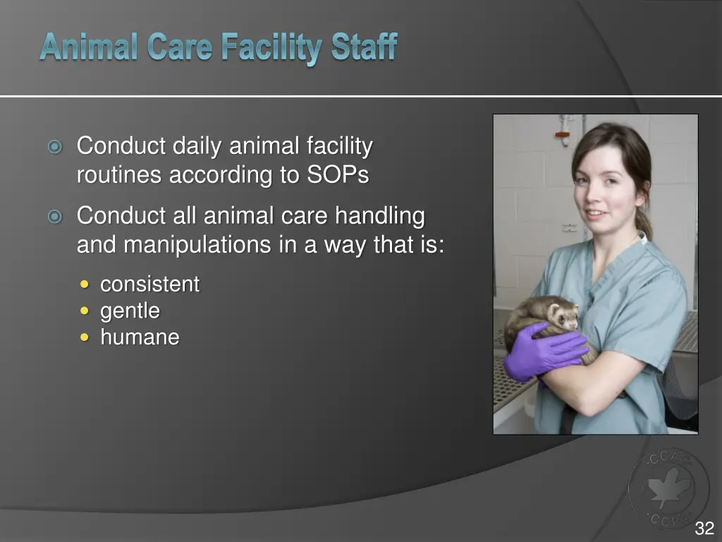 animal care facility staff