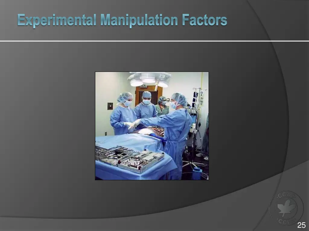 experimental manipulation factors