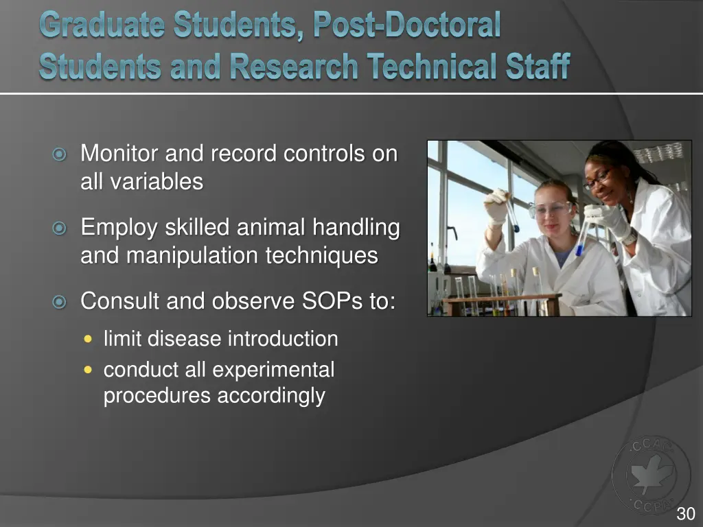 graduate students post doctoral students