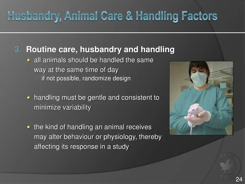 husbandry animal care handling factors 3