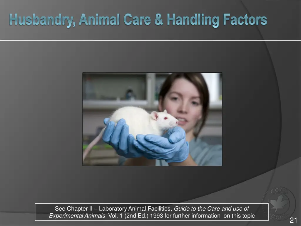 husbandry animal care handling factors