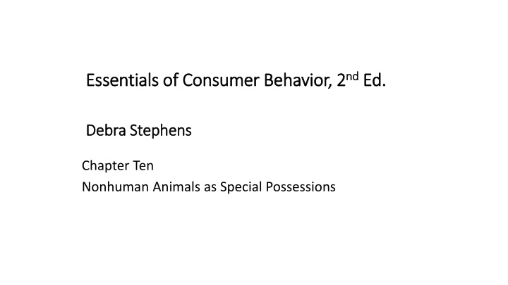 essentials of consumer behavior 2 essentials