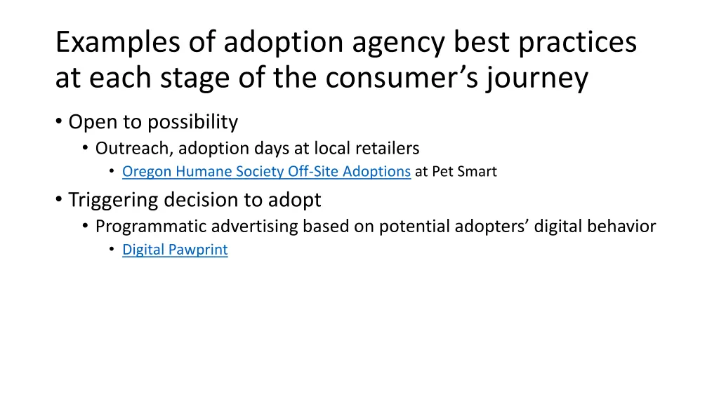 examples of adoption agency best practices