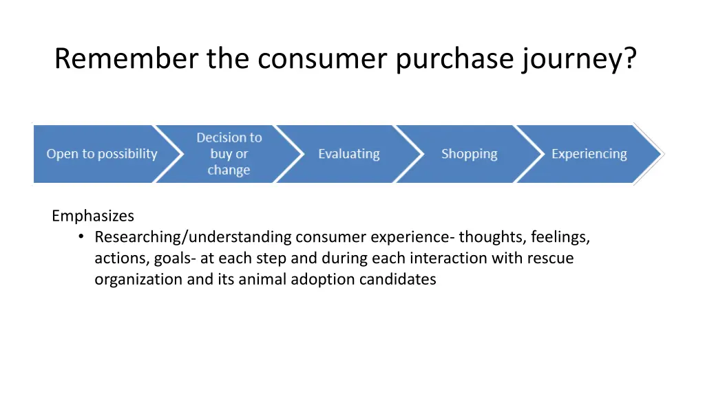 remember the consumer purchase journey