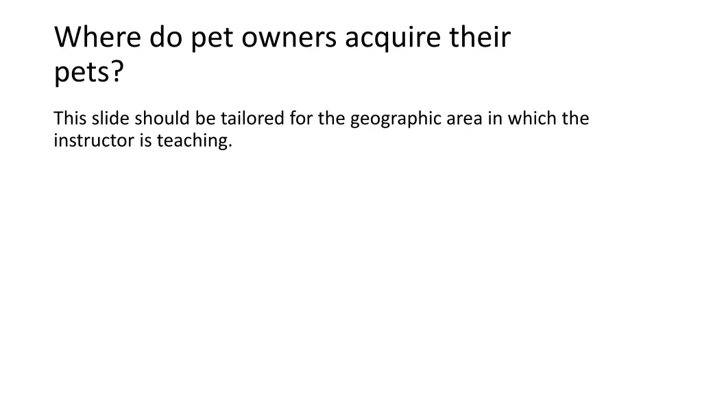 where do pet owners acquire their pets