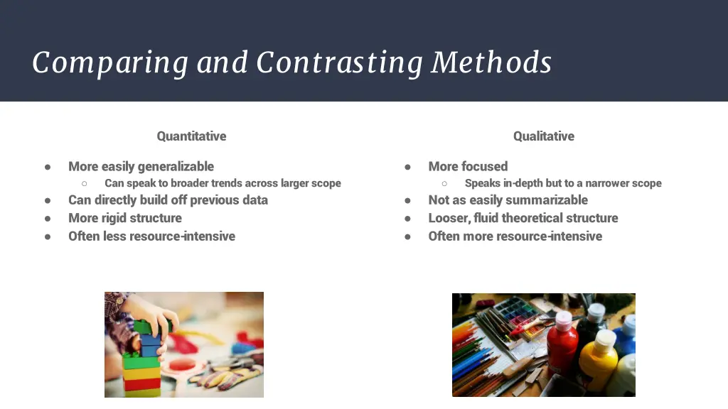 comparing and contrasting methods