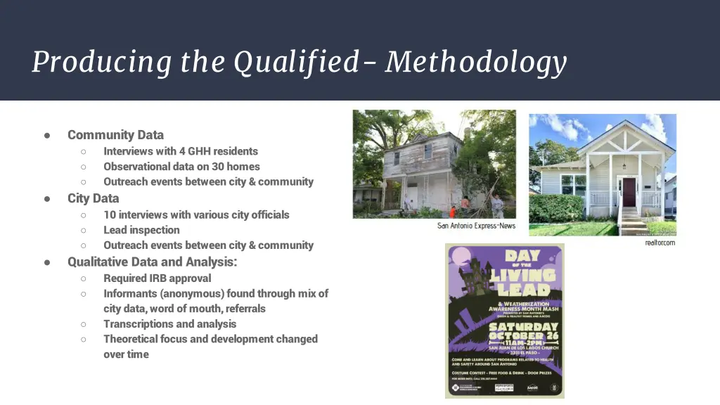 producing the qualified methodology