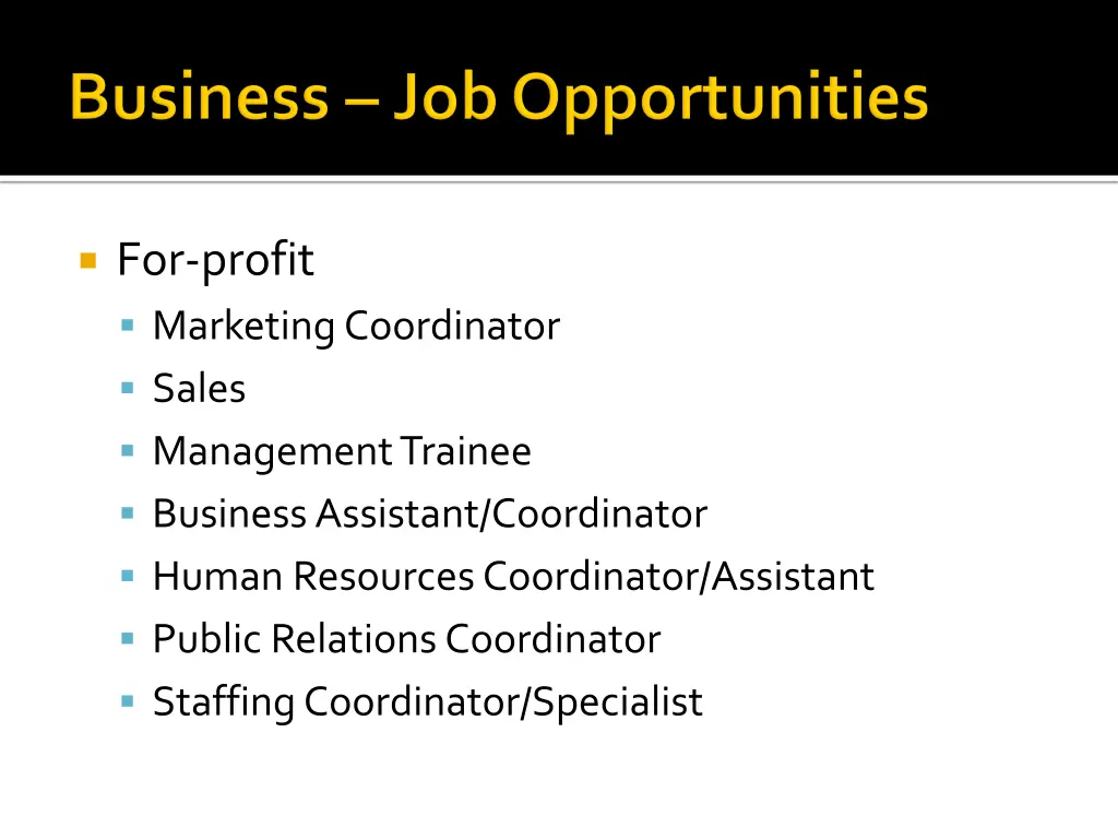 for profit marketing coordinator sales management