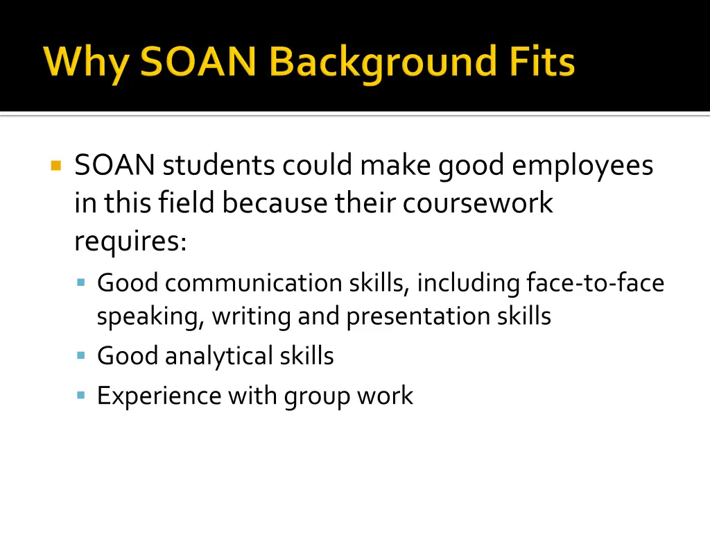 soan students could make good employees in this 3