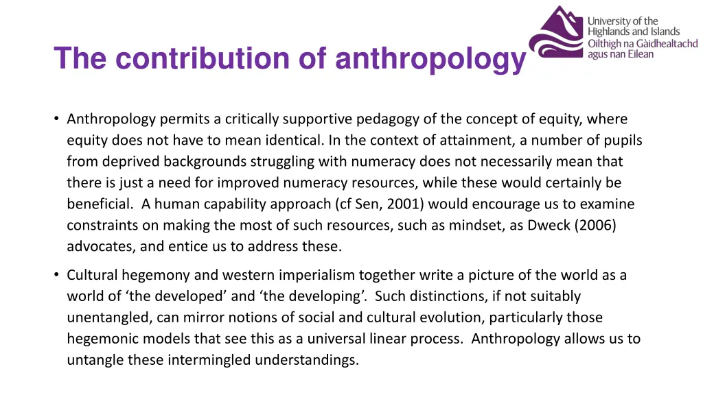 the contribution of anthropology 1