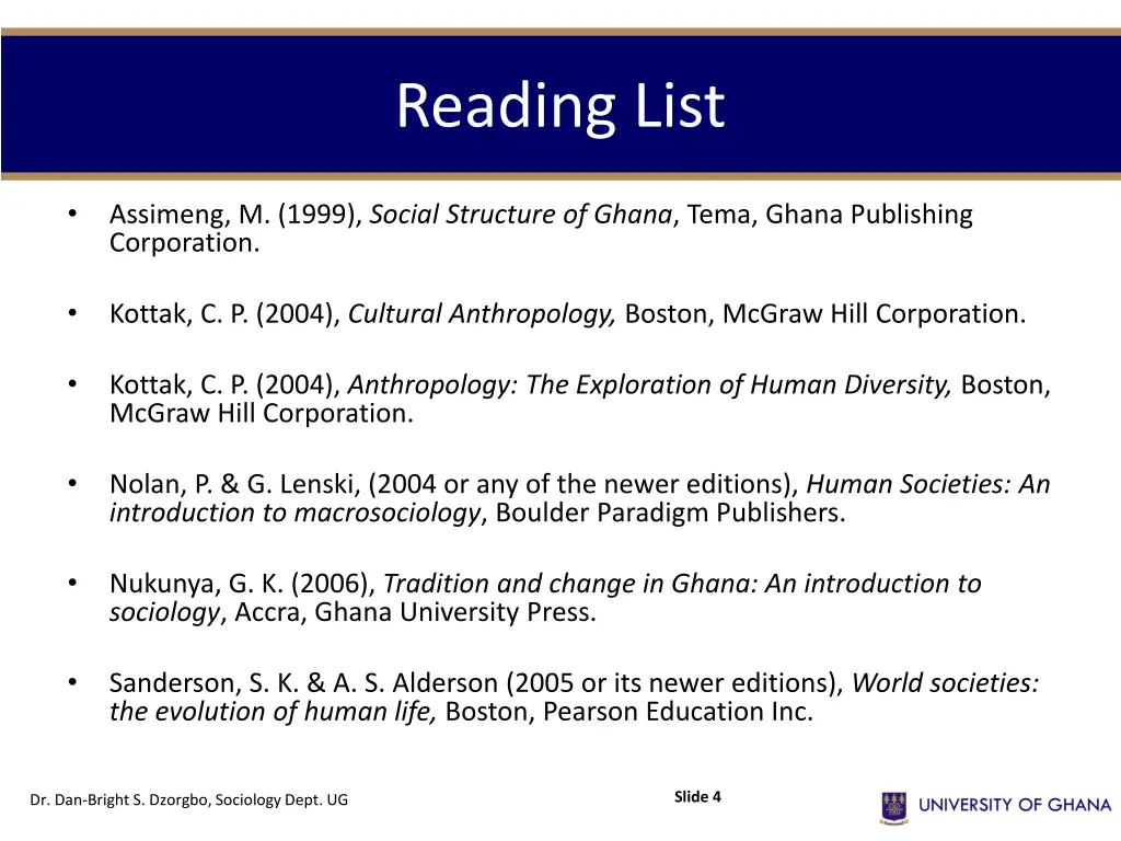 reading list