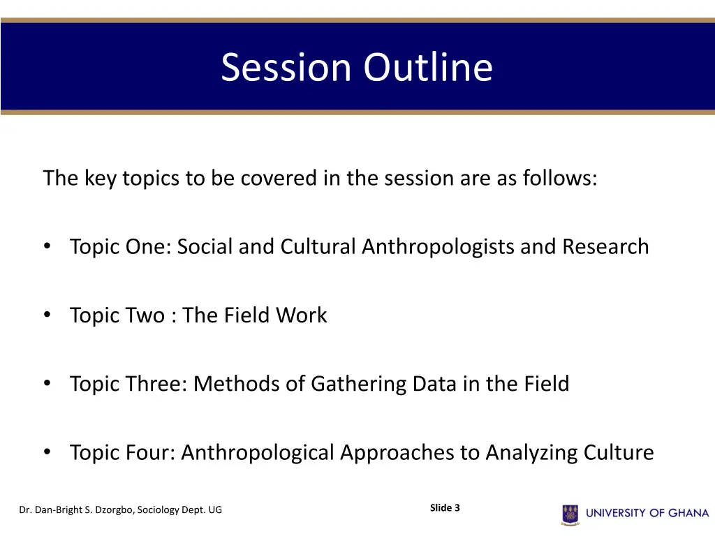 session outline