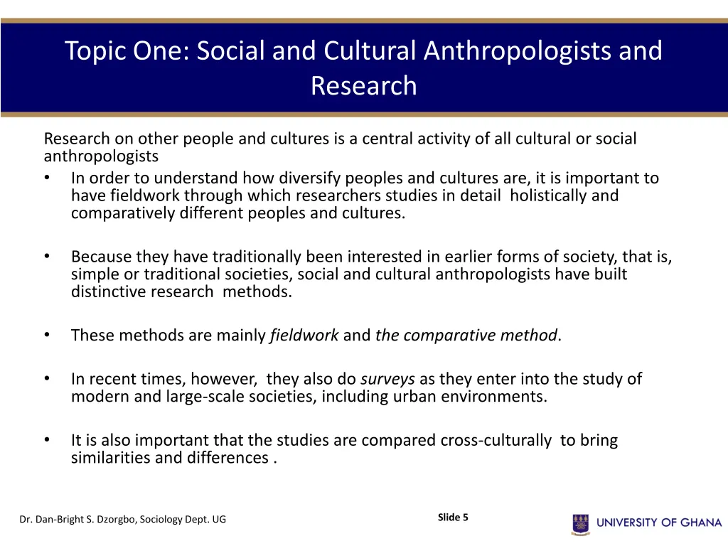 topic one social and cultural anthropologists