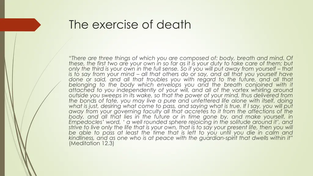 the exercise of death 3