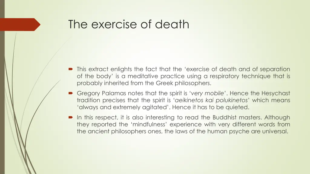 the exercise of death 7