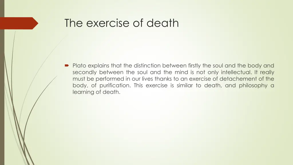 the exercise of death