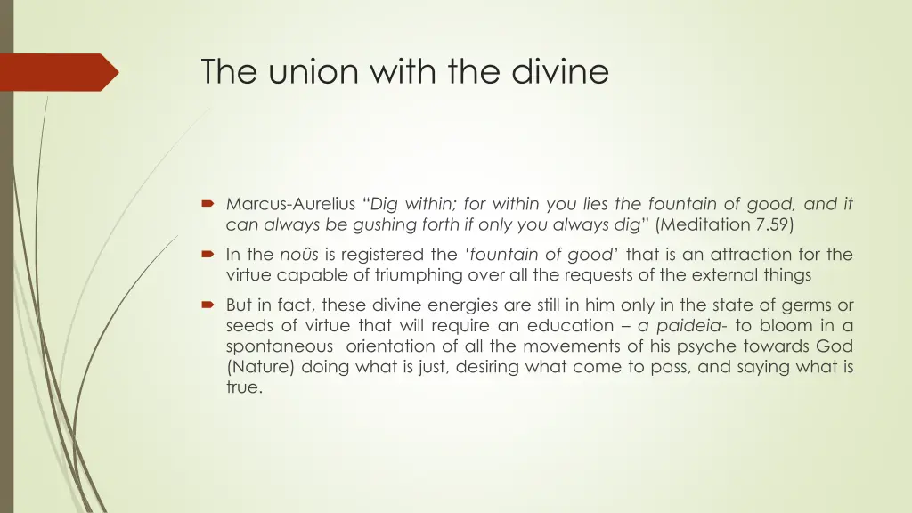 the union with the divine