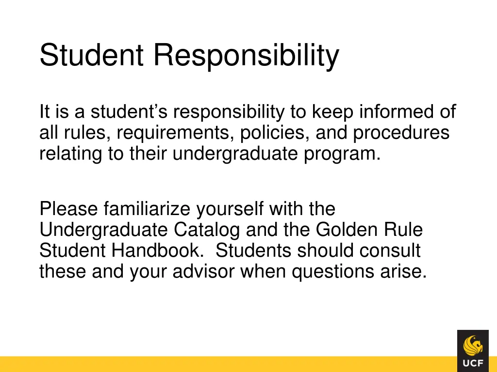 student responsibility