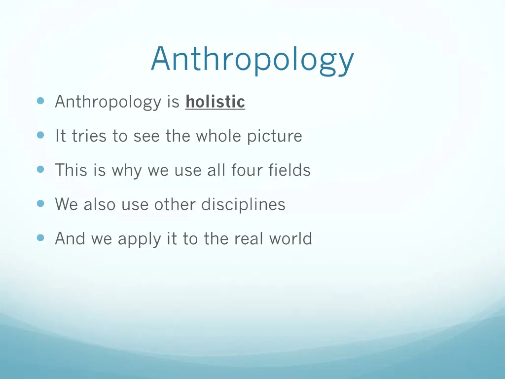 anthropology