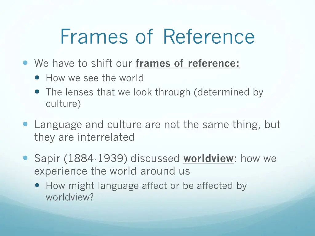 frames of reference