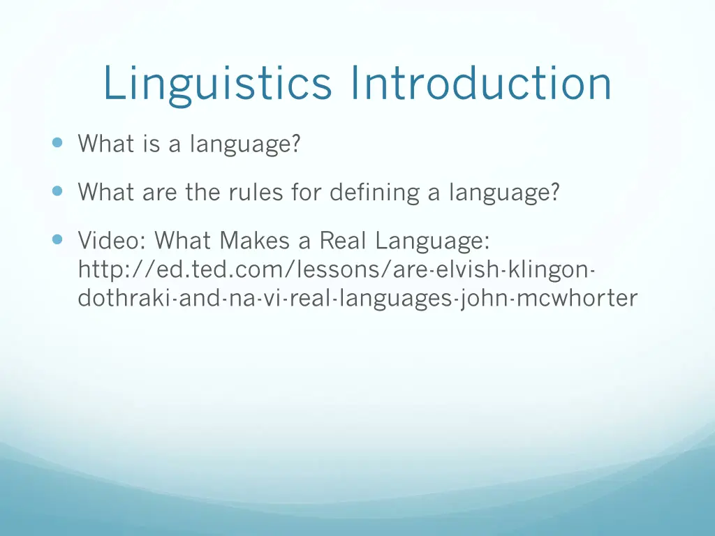 linguistics introduction