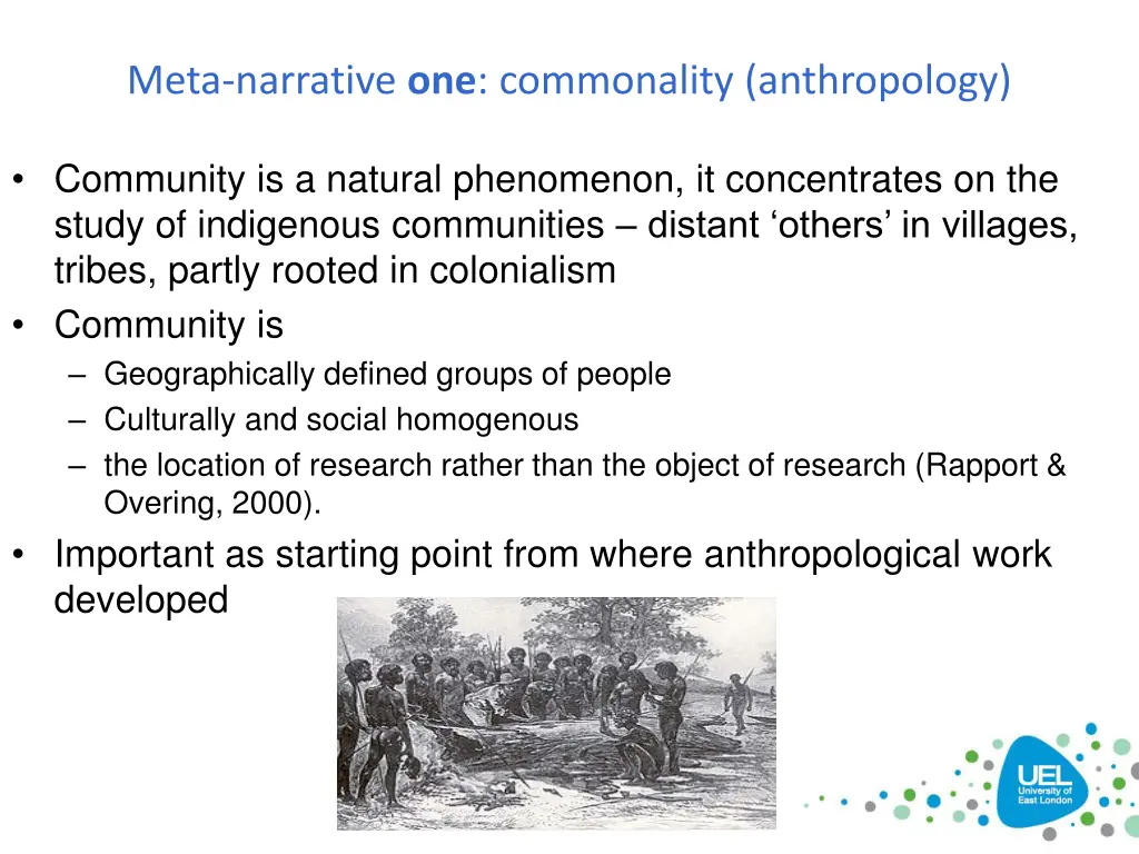 meta narrative one commonality anthropology