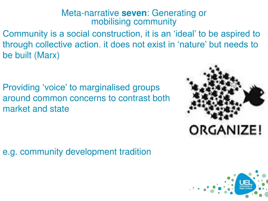 meta narrative seven generating or mobilising