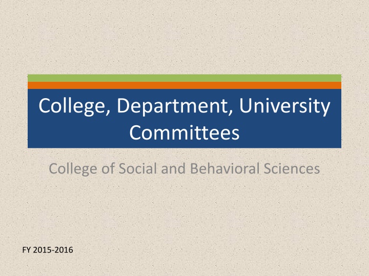 college department university committees