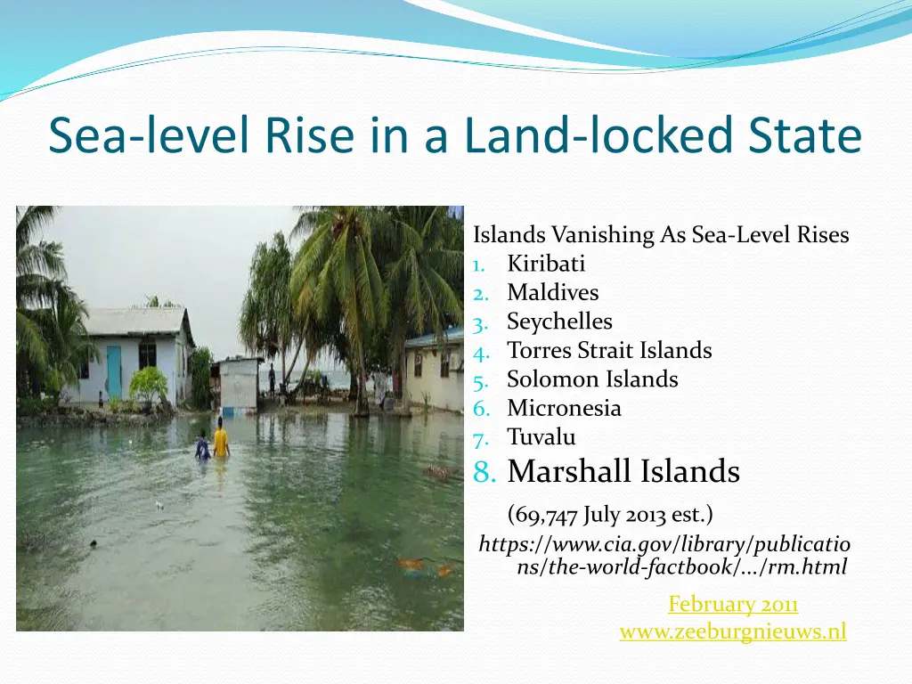 sea level rise in a land locked state