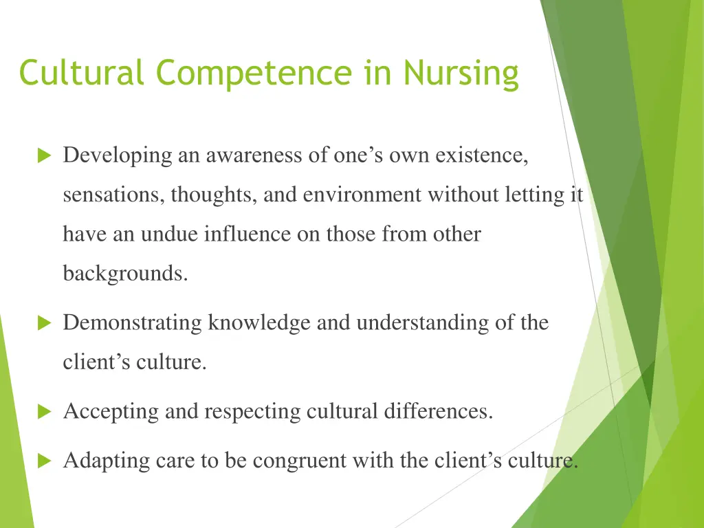 cultural competence in nursing