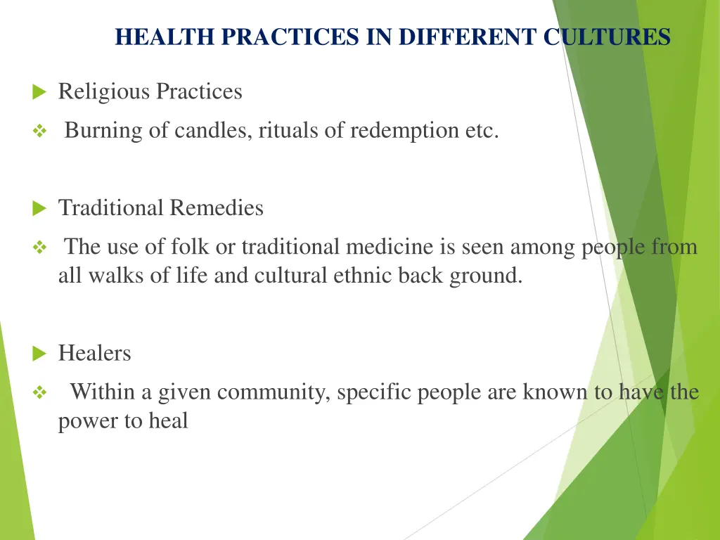 health practices in different cultures 1