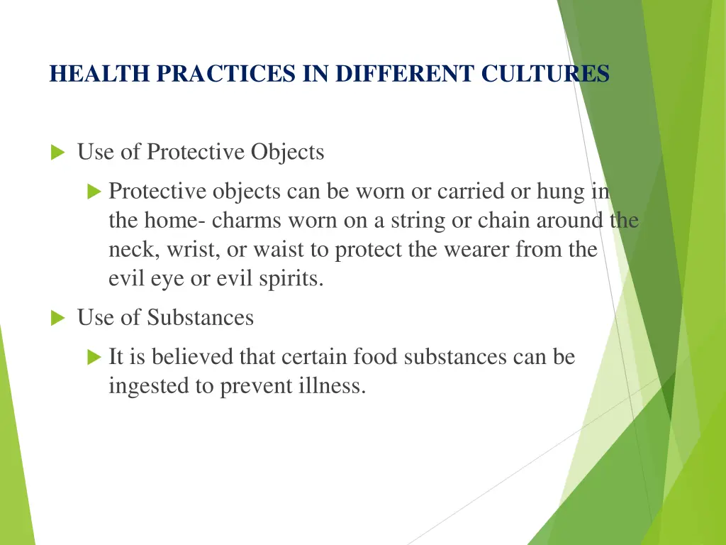 health practices in different cultures