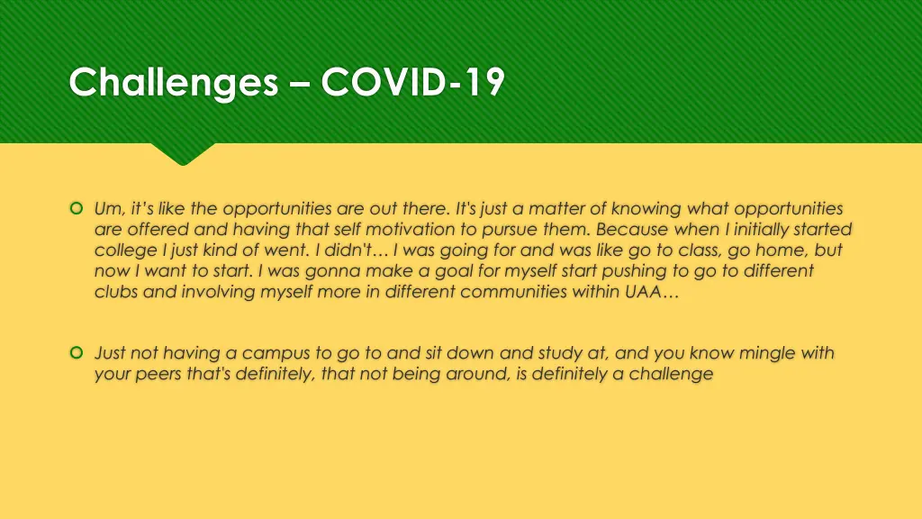 challenges covid 19