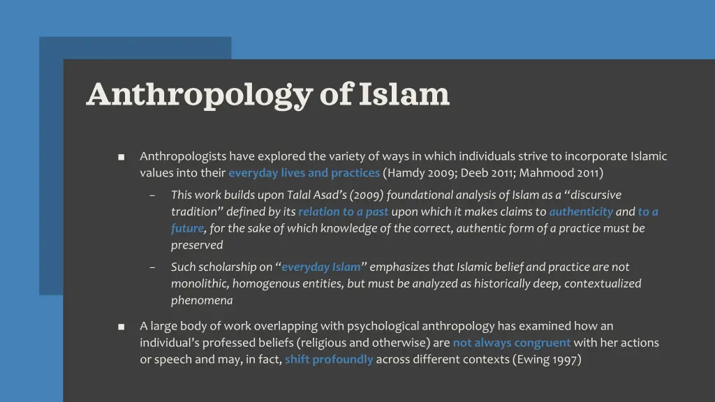 anthropology of islam