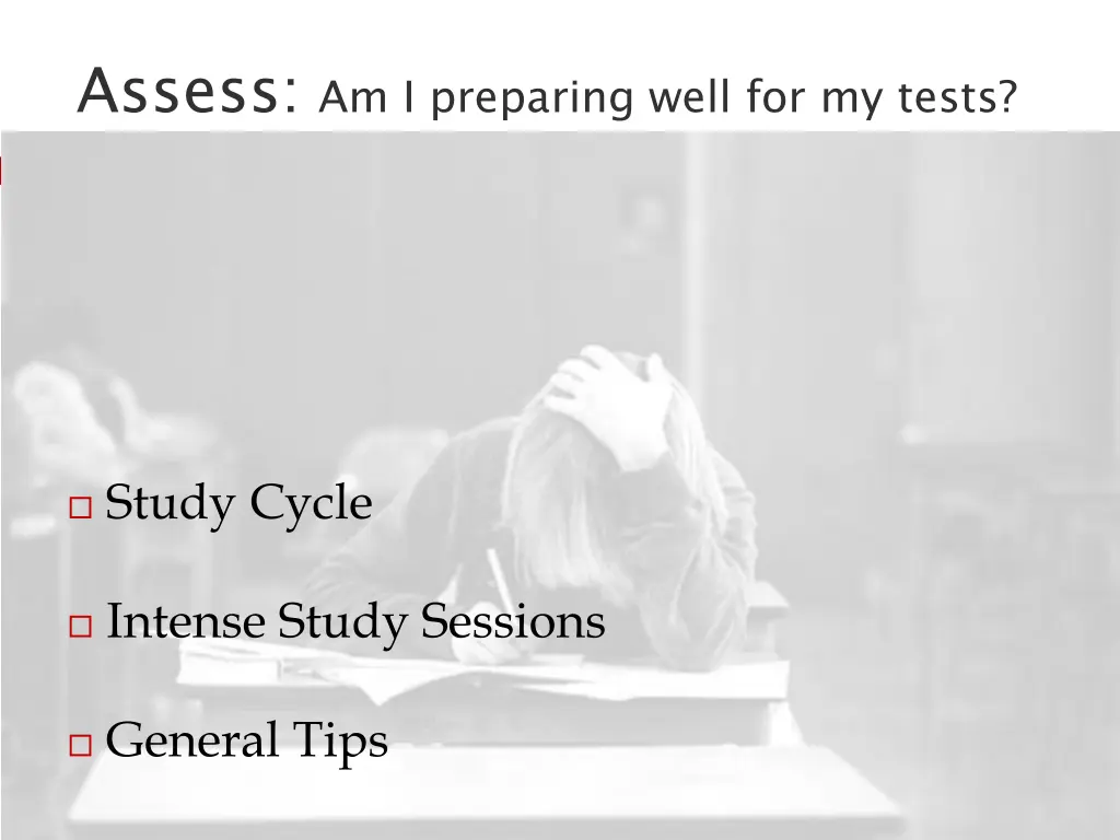 assess am i preparing well for my tests