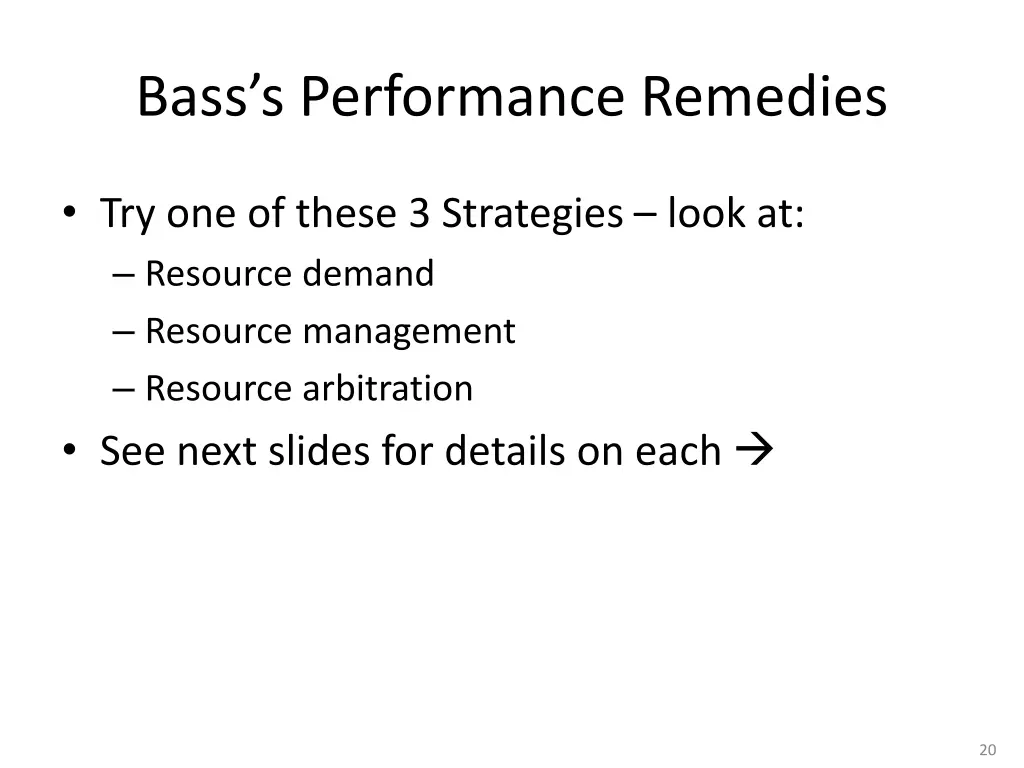 bass s performance remedies