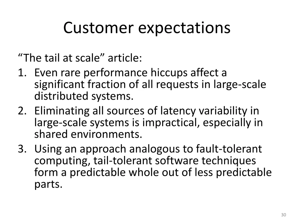 customer expectations