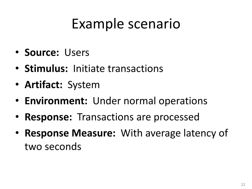 example scenario