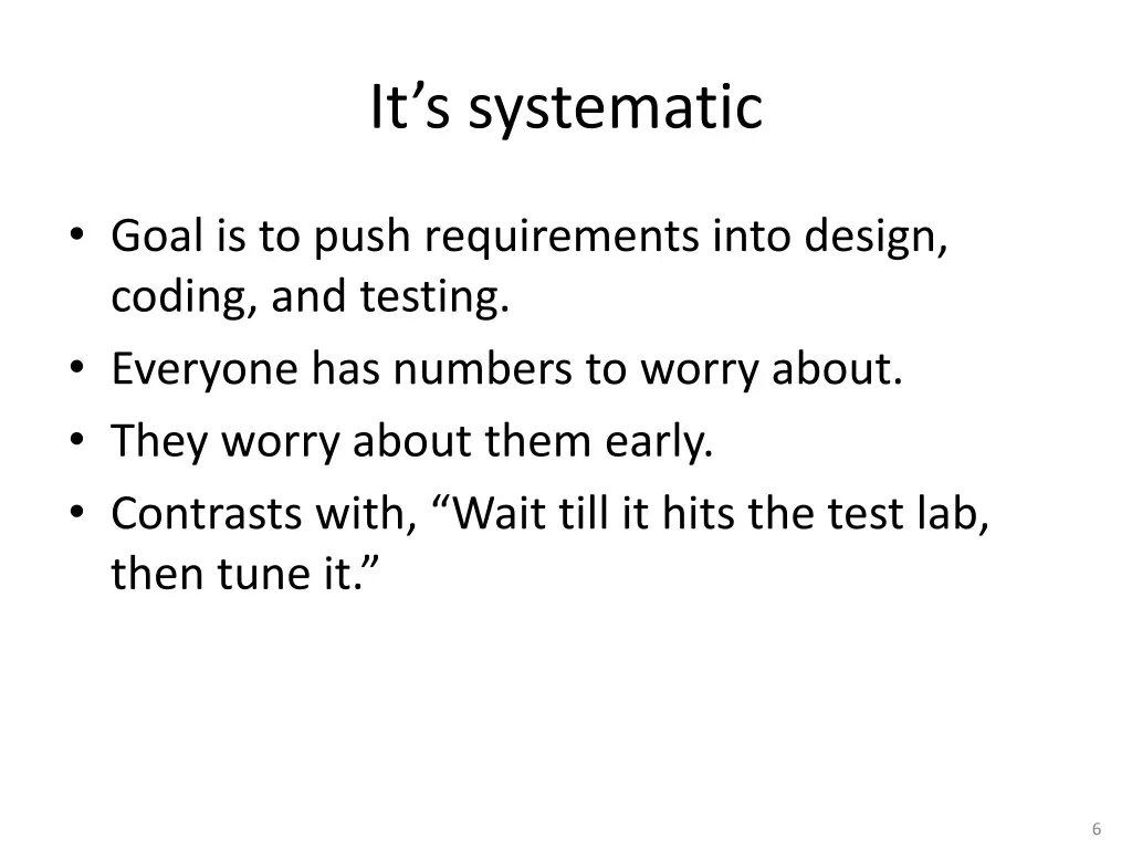 it s systematic