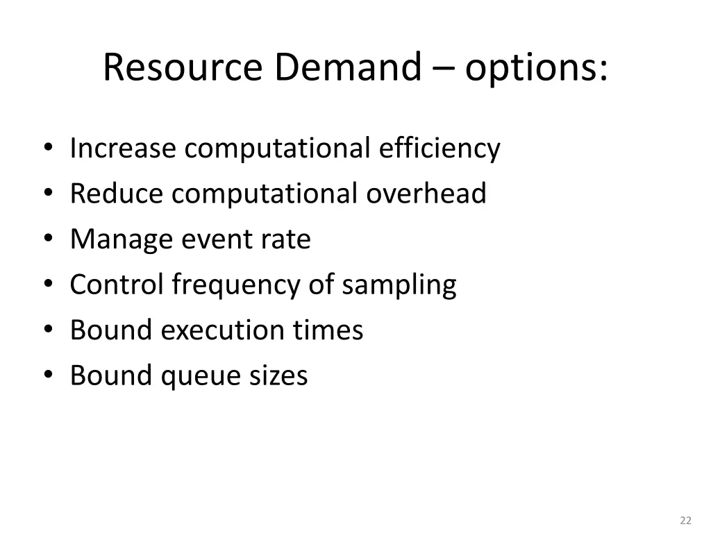 resource demand options