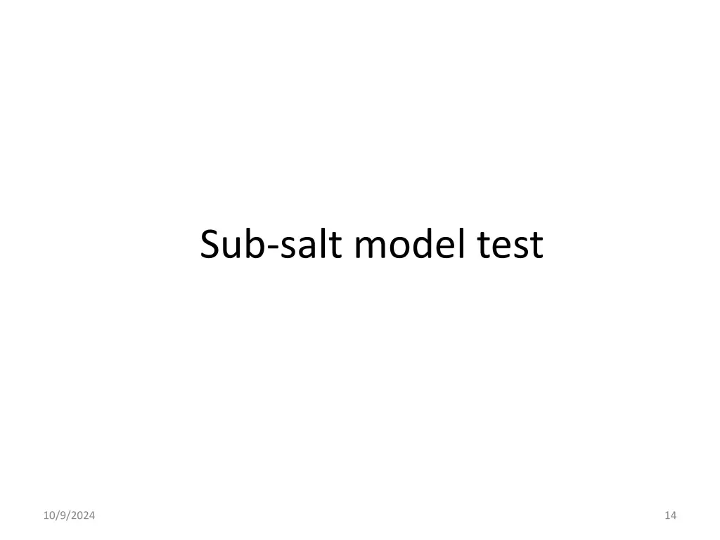 sub salt model test