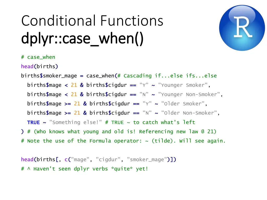 conditional functions dplyr dplyr case when case