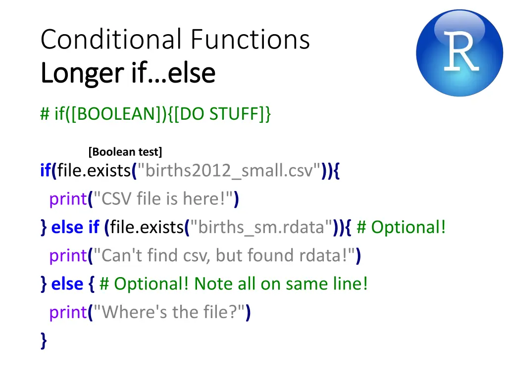 conditional functions longer if else longer